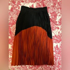 Pleated two-toned skirt